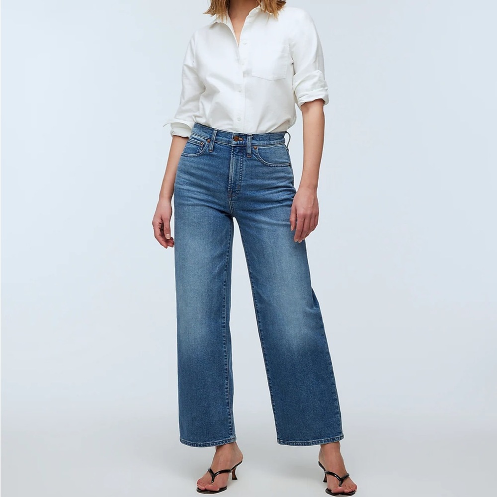 Madewell wide leg cropped jeans